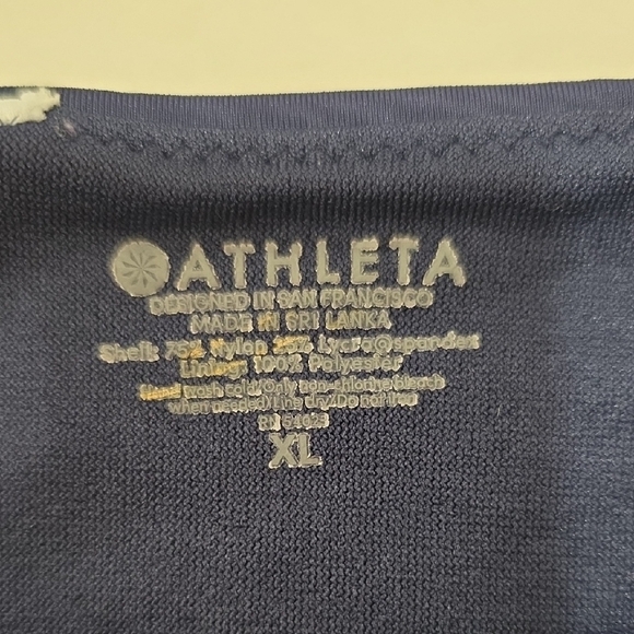 Athleta Bikini Set Hanalei Tank Bralette Dress Blue Size Top 36 B/C Bottoms XL - Picture 3 of 9